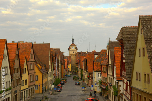 Clock Tower in Rothenburg  Germany