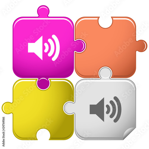 Speaker. Vector puzzle.