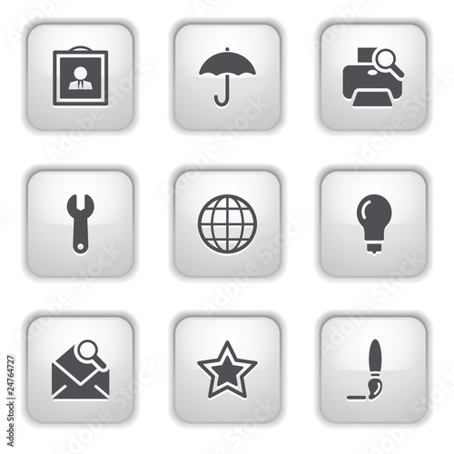 Gray button for internet 9