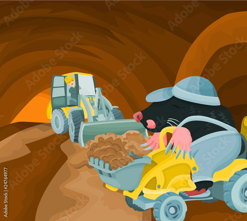 Underground work A - Mole tunnel