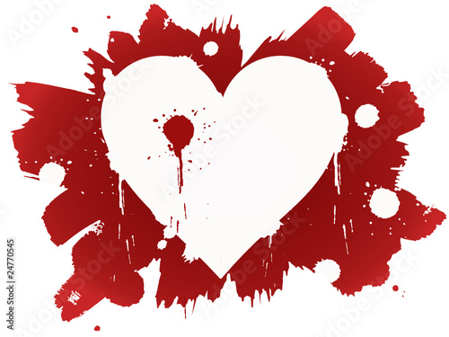 Bleeding heart shape in paint