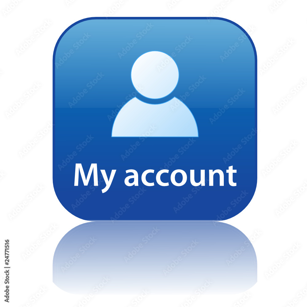 MY ACCOUNT Web Button (user profile open new data icon vector)  Stock-Vektorgrafik | Adobe Stock