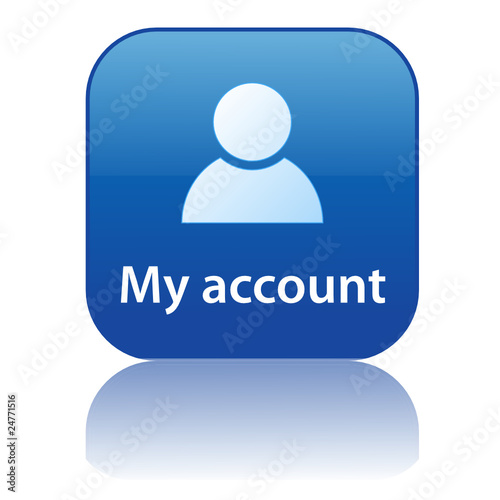 MY ACCOUNT Web Button (user profile open new data icon vector)