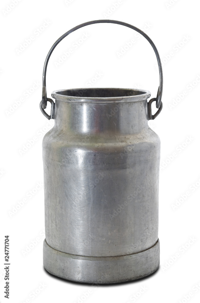 old milk can isolated on white background old milk can isolated on white background