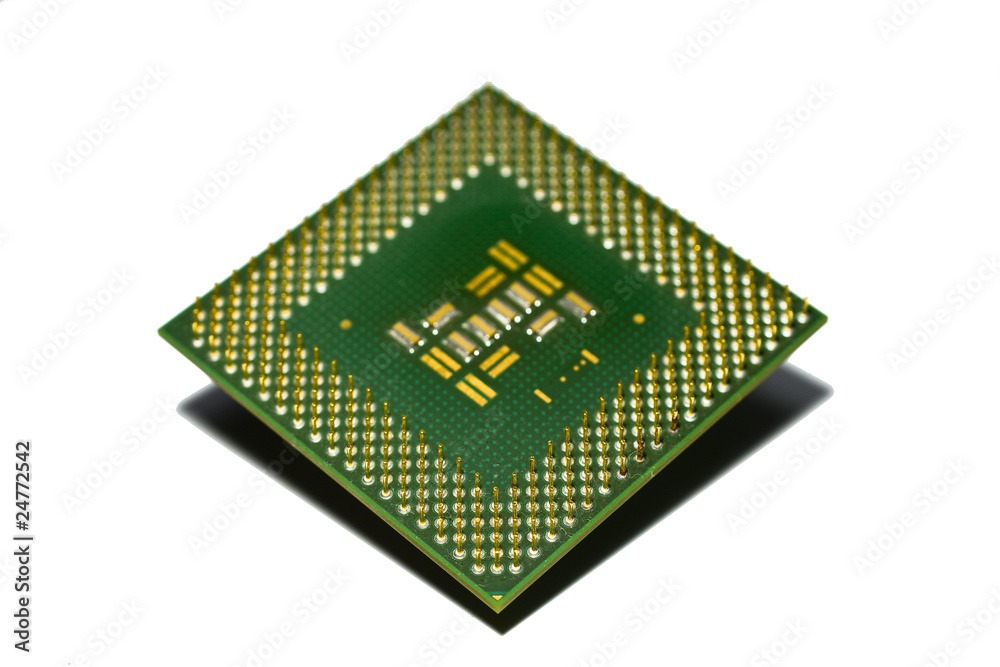 Microprocessor isolated on white background Microprocessor isolated on white background