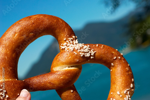 Murais de parede pretzel in the hand