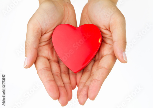 My heart on the palm - love symbol