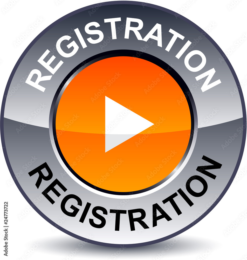 Registration round button. Registration round button.