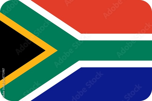 Drapeau de l'Afrique du Sud aux coins arrondis