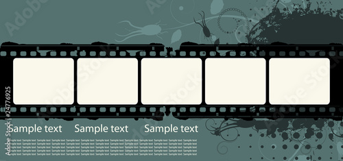 Grunge film frame with space for your text and images