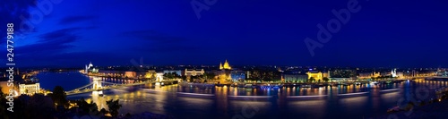Panorama of Budapest in the twighlights