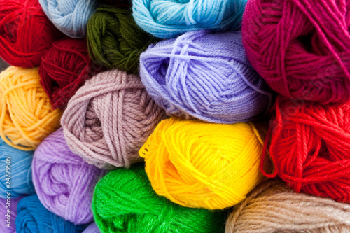 image of colorful different thread balls