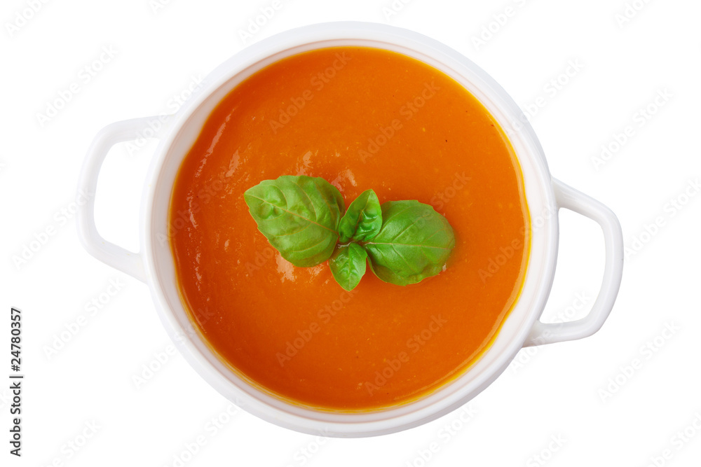 pumpkin soup isolated