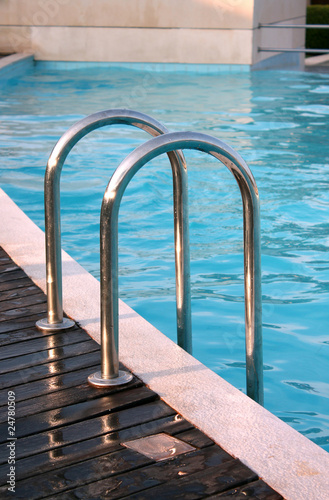 Stairs of a swimming pool