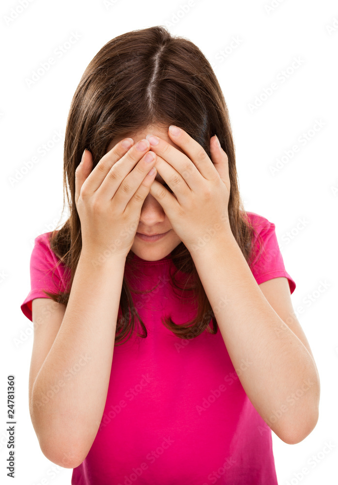 Portrait of young girl isolated on white background Portrait of young girl isolated on white background