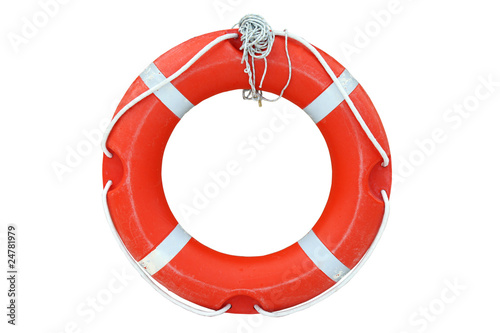Ring-buoy on the white background