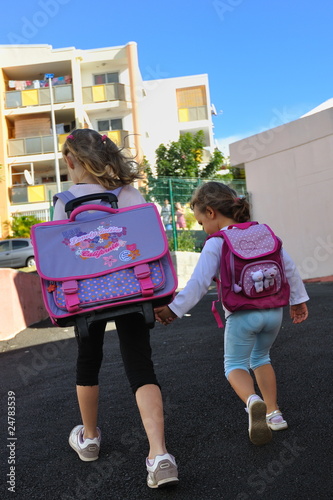 Sur le chemin de l'école.