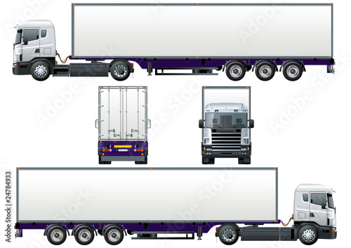 Vector cargo truck