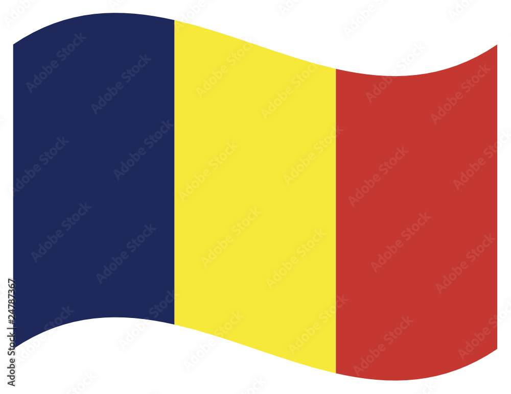 Fototapeta premium Flagge Rumänien, wehend