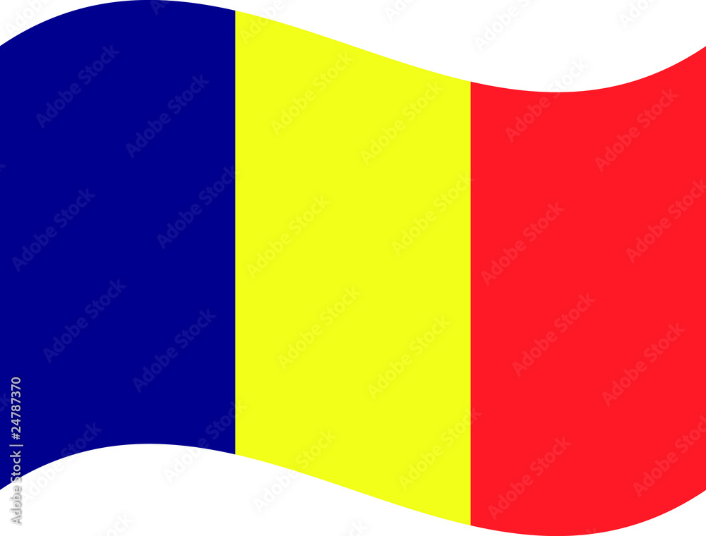 Fototapeta premium Flagge Rumänien, wehend