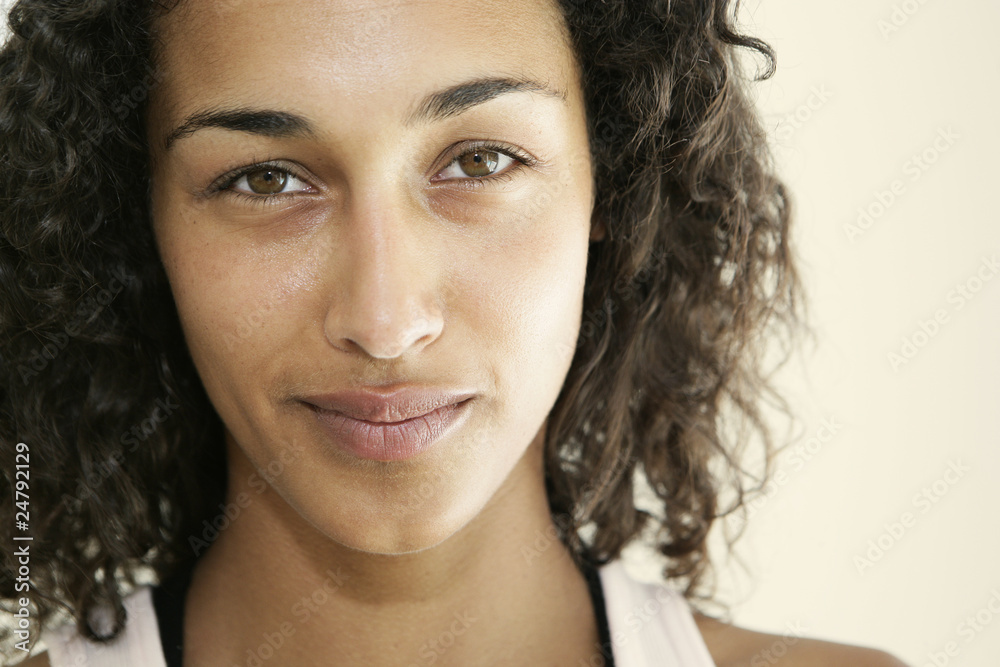 Close up portrait of female looking to camera Close up portrait of female looking to camera