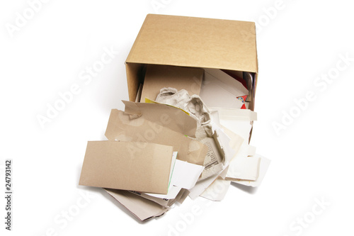 Waste Papers in Cardboard Box
