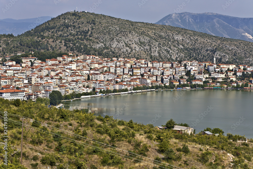 Kastoria traditional city by the lake at Greece