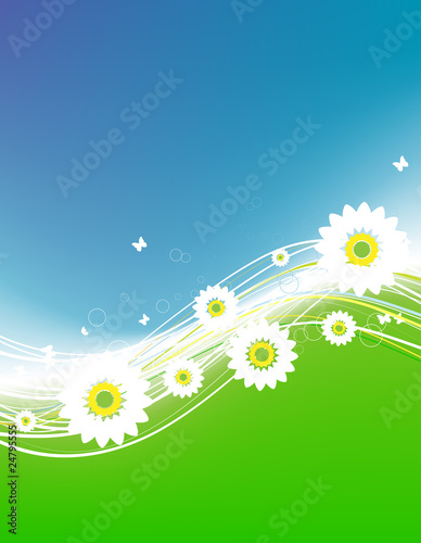 Floral summer background for your design