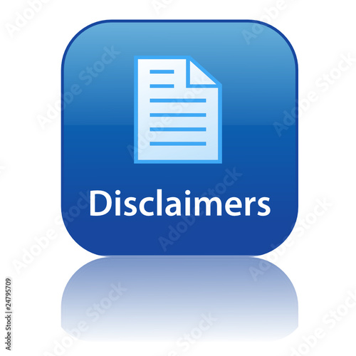 DISCLAIMERS Web Button (law legal policy terms and conditions)