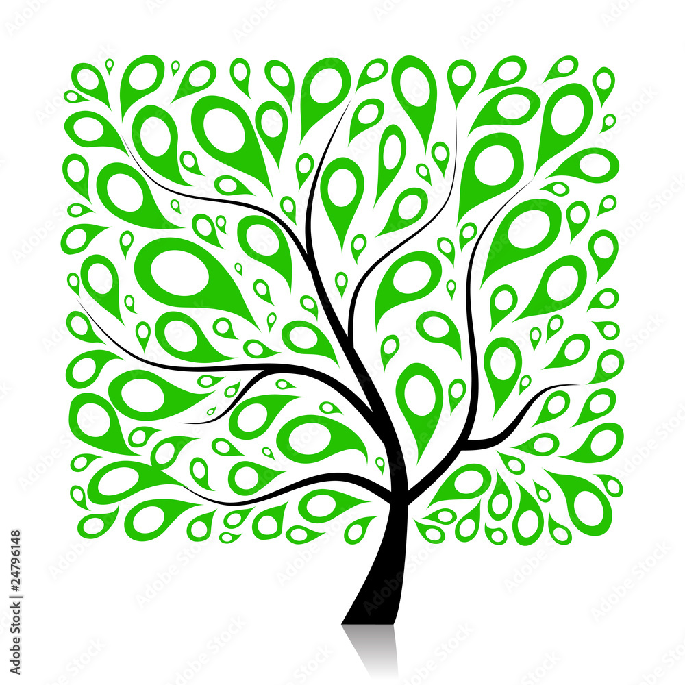 Art tree beautiful for your design Art tree beautiful for your design