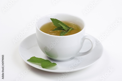 Tea cup with peppermint