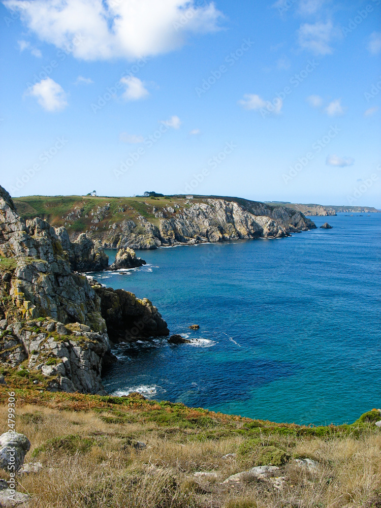 Sea coast in Brittany (Finistère, France)