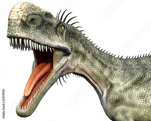 monolophosaurus side close head photo