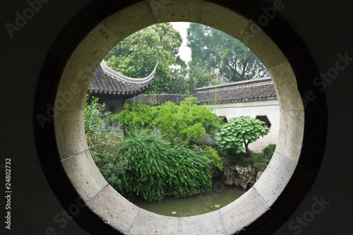 famous shizilin garden in Suzhou China photo