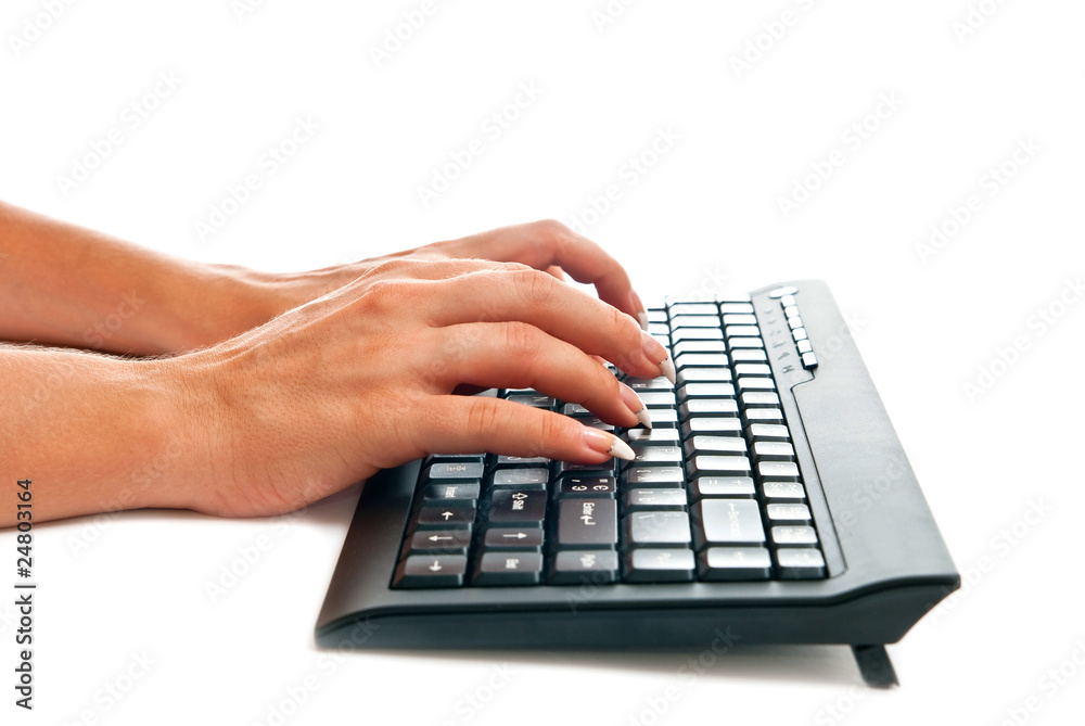 Keyboard and hands
