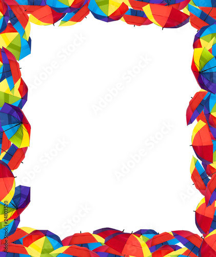 Colorful Umbrella Border