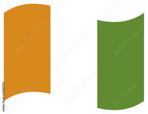 Flagge Elfenbeinküste, wehend