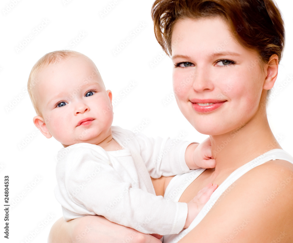 Young mummy and kid Young mummy and kid