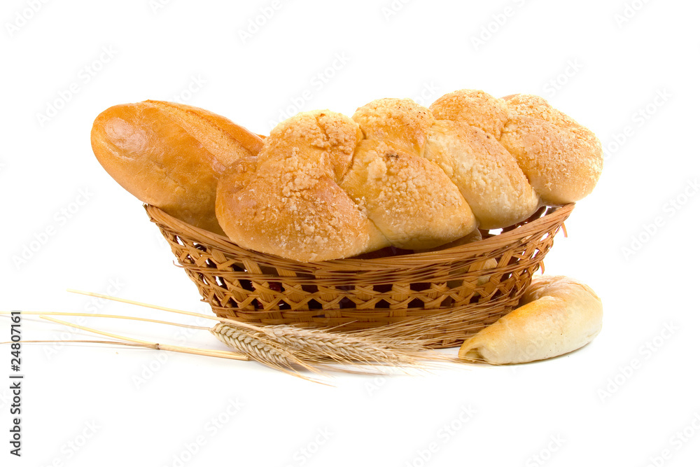 Fresh bread with ears of wheat Fresh bread with ears of wheat