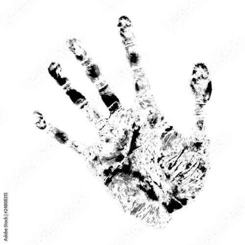 Realistic hand print