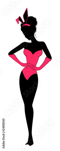 Vector Beautiful pin-up silhouette