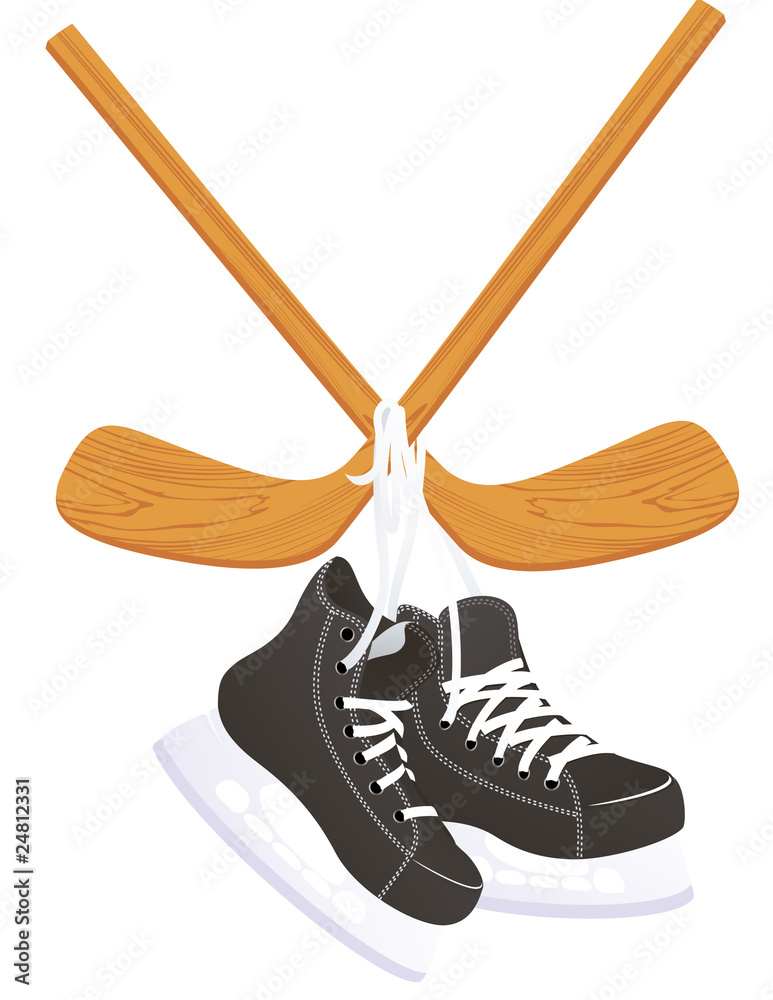 Naklejka premium Hockey skates