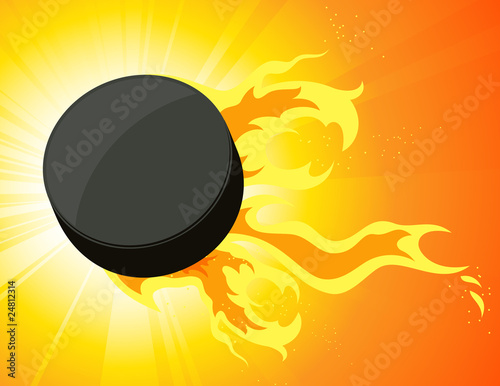 Burning puck