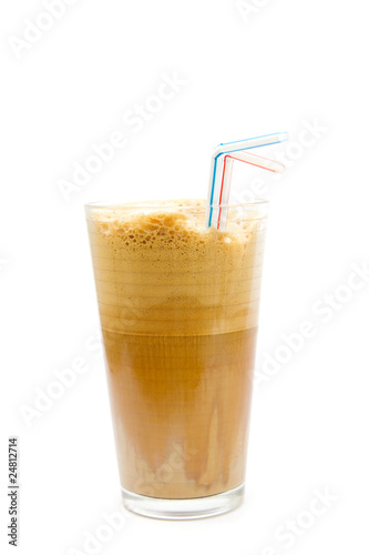 Greek cold coffee - frappe isolated on white