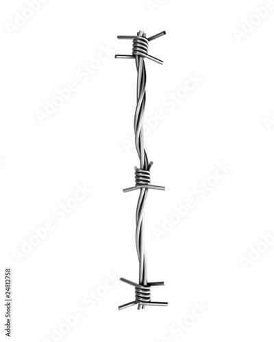 Barbed wire alphabet, I
