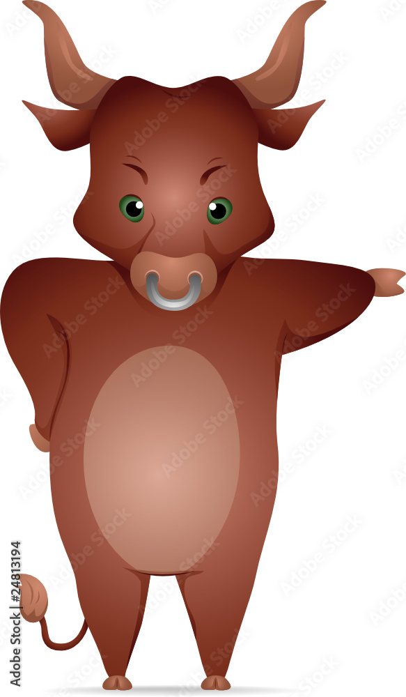 Obraz premium Bull Presenting (Something)