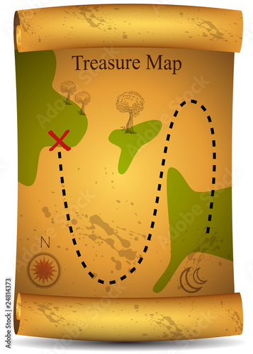 Gold Treasure Map