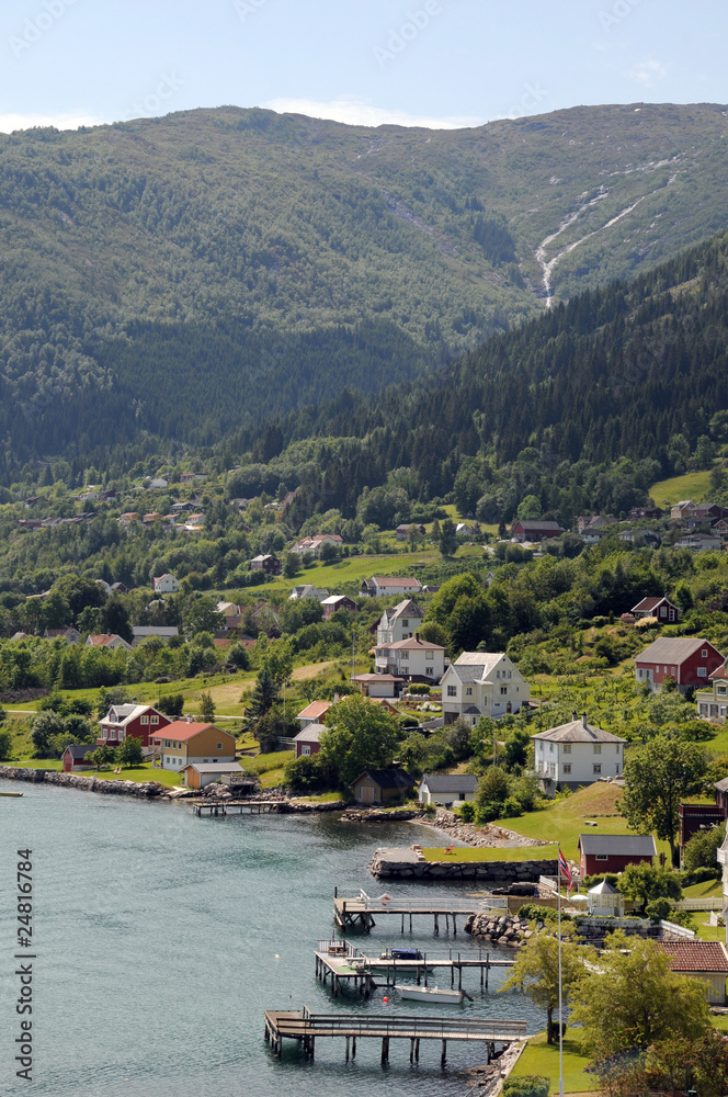 View over Sognefjord from Balestrand in Norway