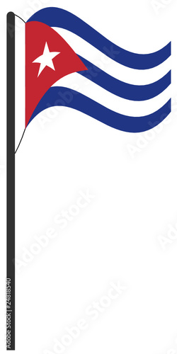 Flaggenmast Republik Kuba