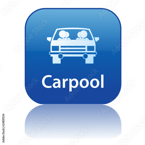 CARPOOL Web Button (car share go green scheme work environment)